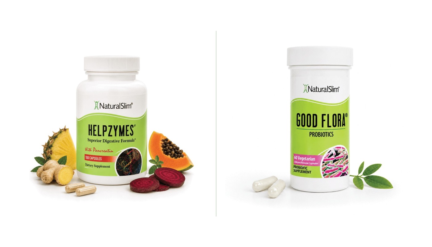 Dúo Buena Digestión de NaturalSlim: Good Flora y HelpZymes · Vista 2