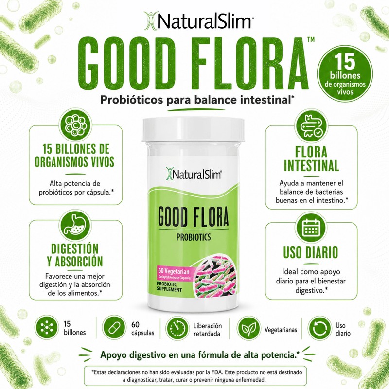 Good Flora® | Probióticos | 15 Billones de Organismos Vivos — imagen oficial del producto · Vista 3