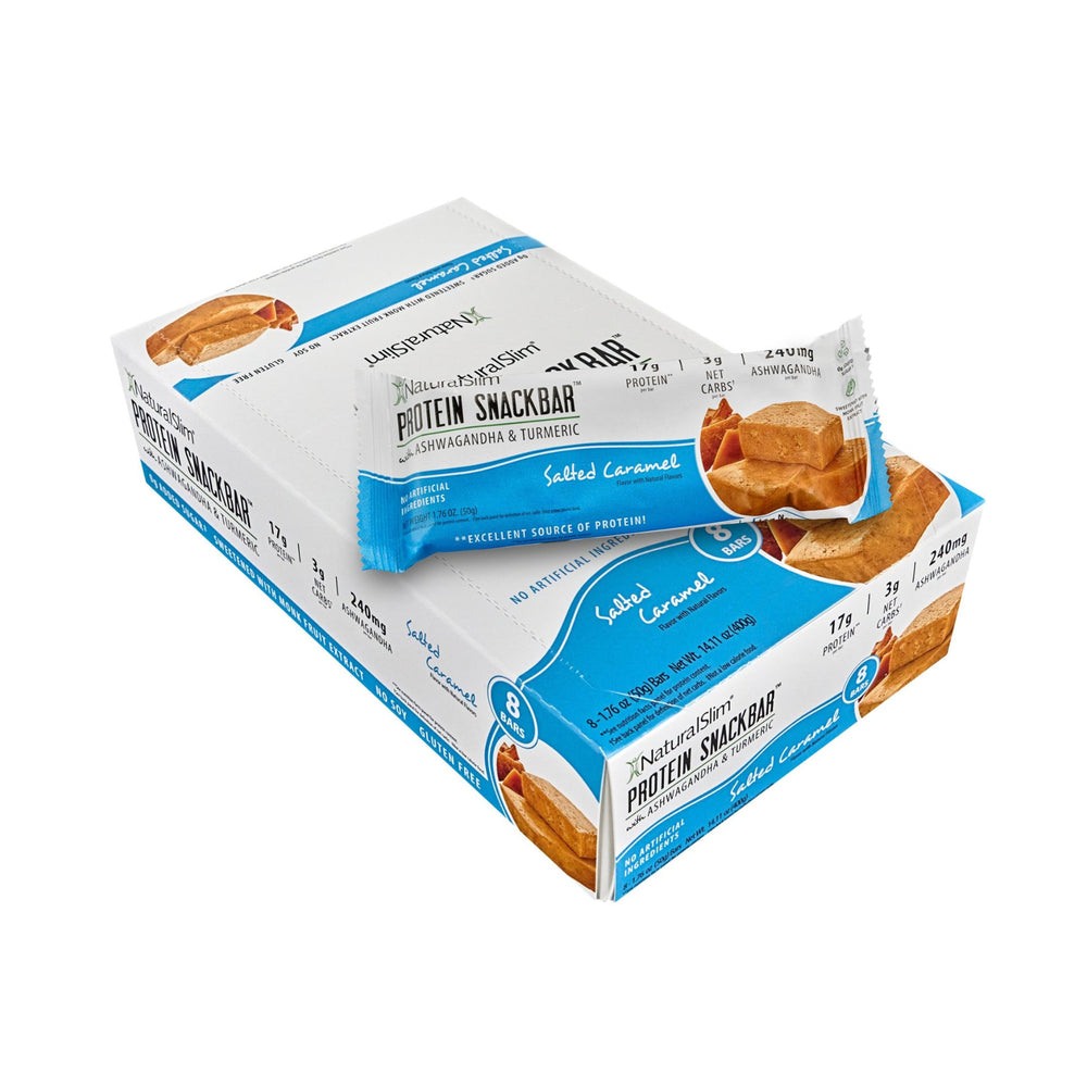 NaturalSlim® Protein Snackbar™ Salted Caramel | Barras de proteína — imagen oficial del producto · Vista 1