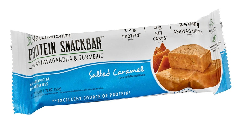 NaturalSlim® Protein Snackbar™ Salted Caramel | Barras de proteína — imagen oficial del producto · Vista 4