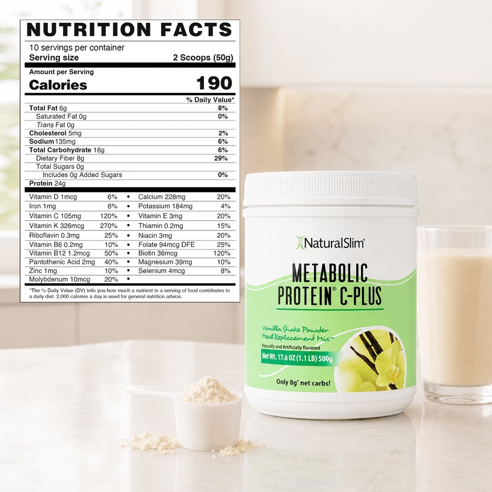 METABOLIC PROTEIN® C-PLUS VANILLA — imagen oficial del producto · Vista 2