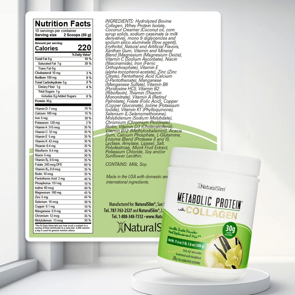 METABOLIC PROTEIN™ COLLAGEN - VANILLA — imagen oficial del producto · Vista 2